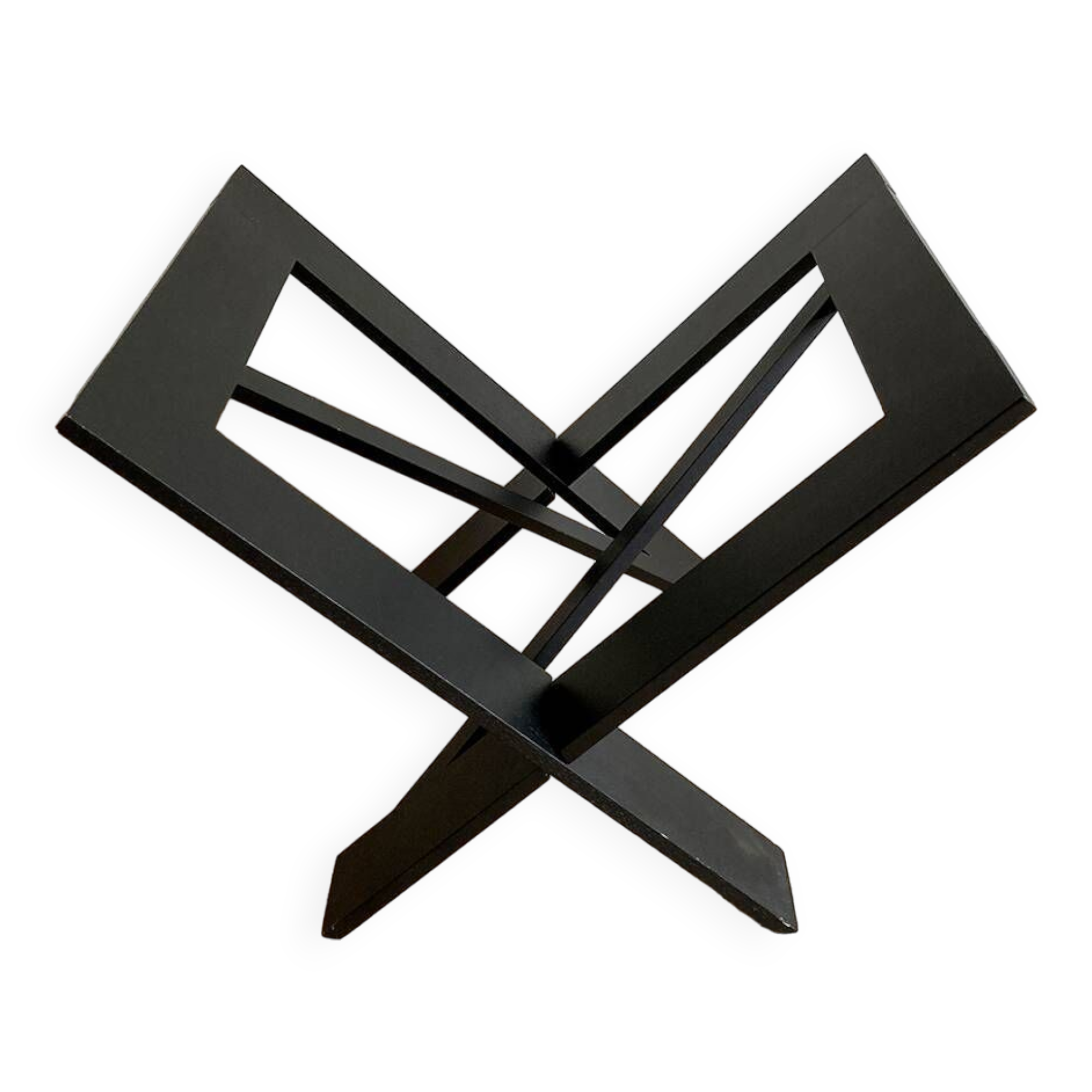 Geometric wooden magazine rack