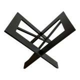 Geometric wooden magazine rack