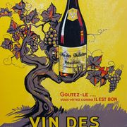 Old advertising of Bistrot - Advertising poster Vin des Maillotins