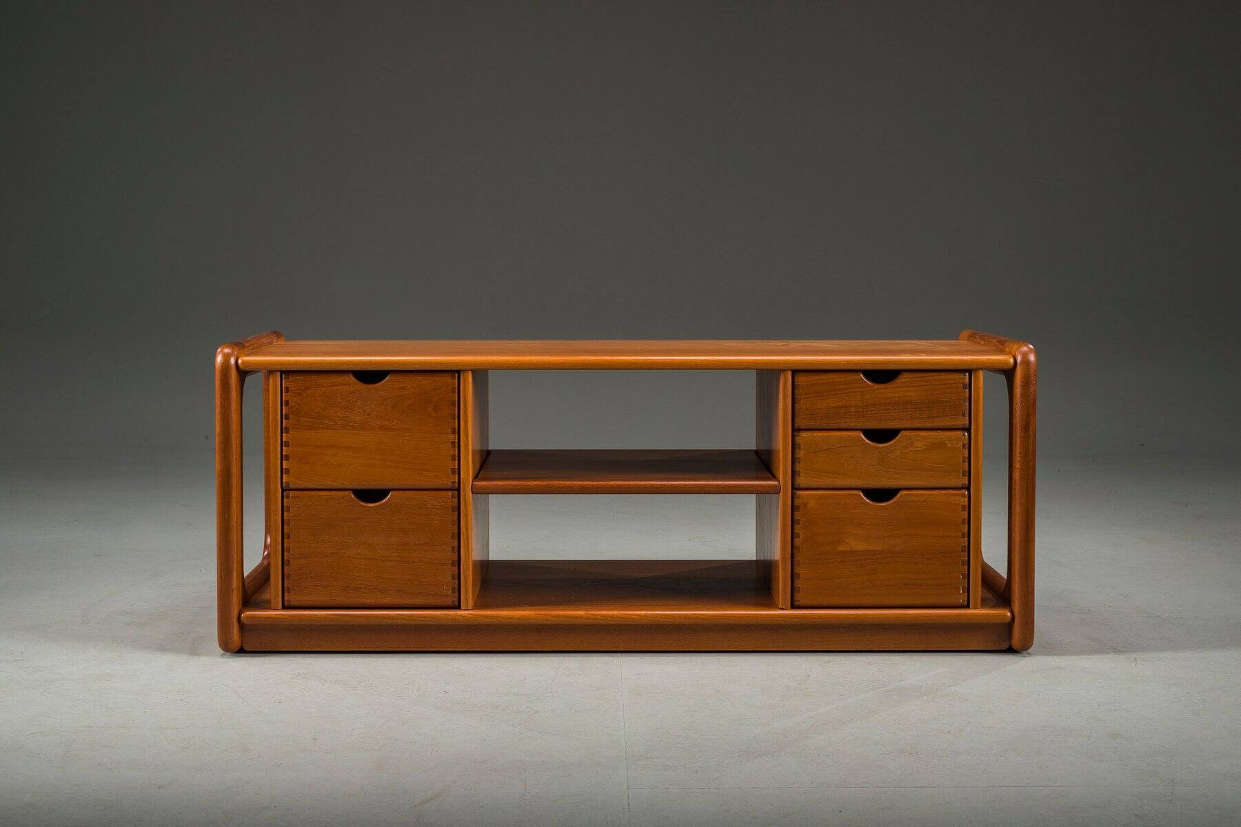 Mid-century Danish teak vinyl storage cabinet from Dyrlund, 1960s