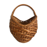 Woven wicker ball basket