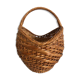 Woven wicker ball basket