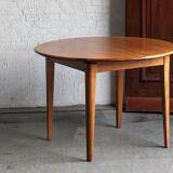 Extendable dining table, round to oval, 1970s