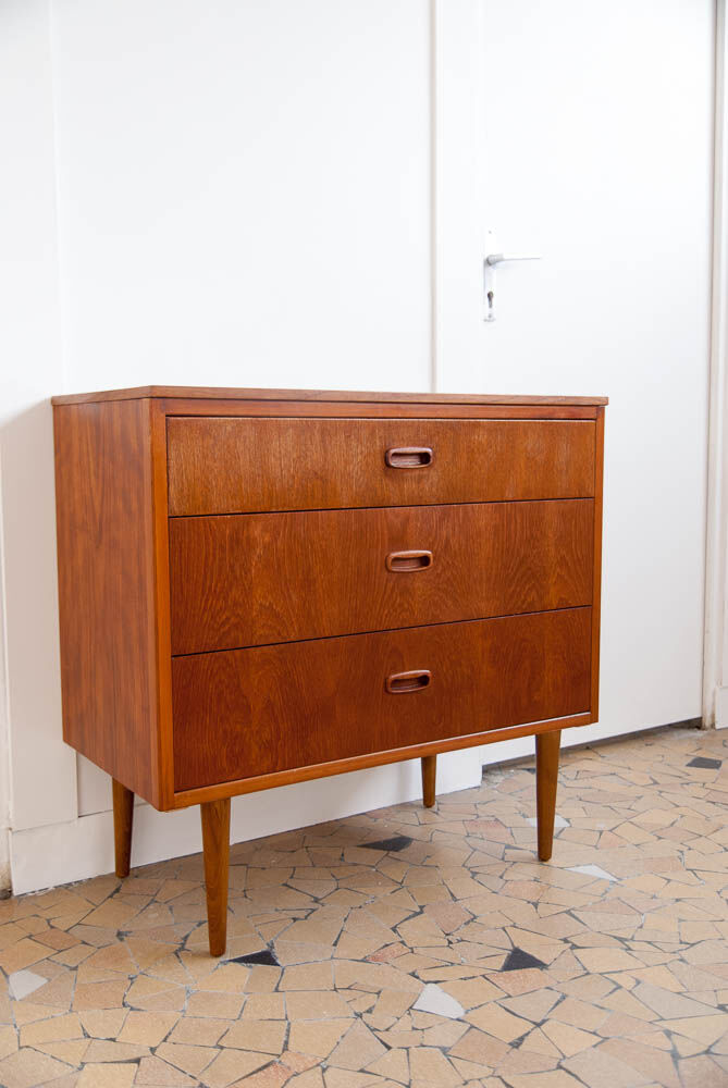 Scandinavian teak chest of drawers