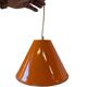 Vintage orange metal pendant light