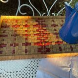 70s rattan tray
