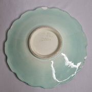 Plat décoratif vintage Cerart Monaco décor poissons céramique signée, 37 cm