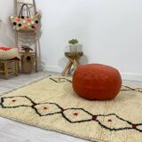 Handmade Moroccan Berber carpet 252 x 150 CM