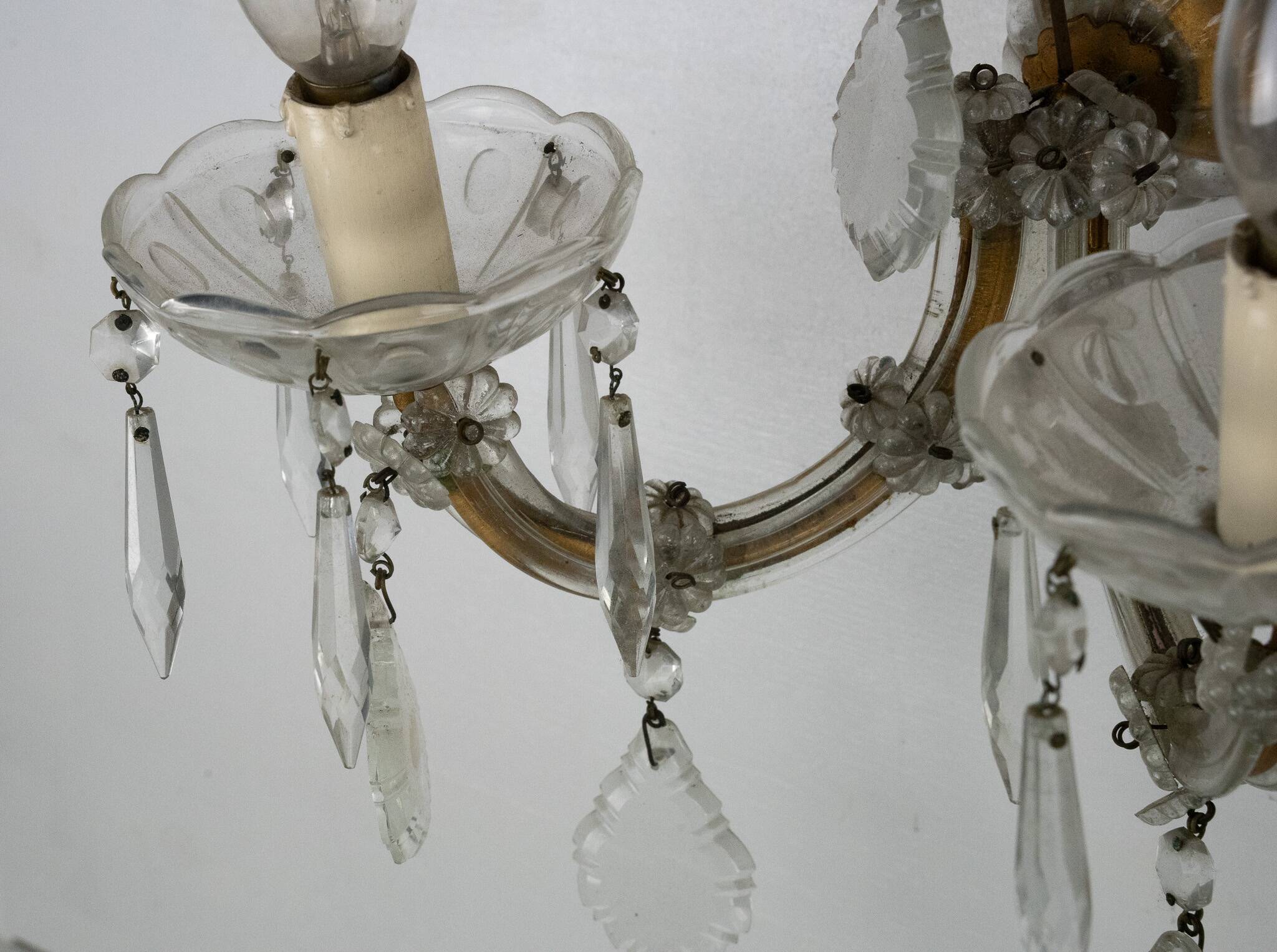 Set of six Maria Teresa sconces. Italy 1940s