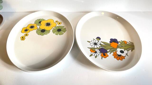 2 dishes by barker bros – royal tudor ware – england