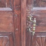Old wooden cabinet with ceramic handles