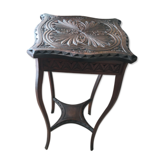 Carved wood table 1920