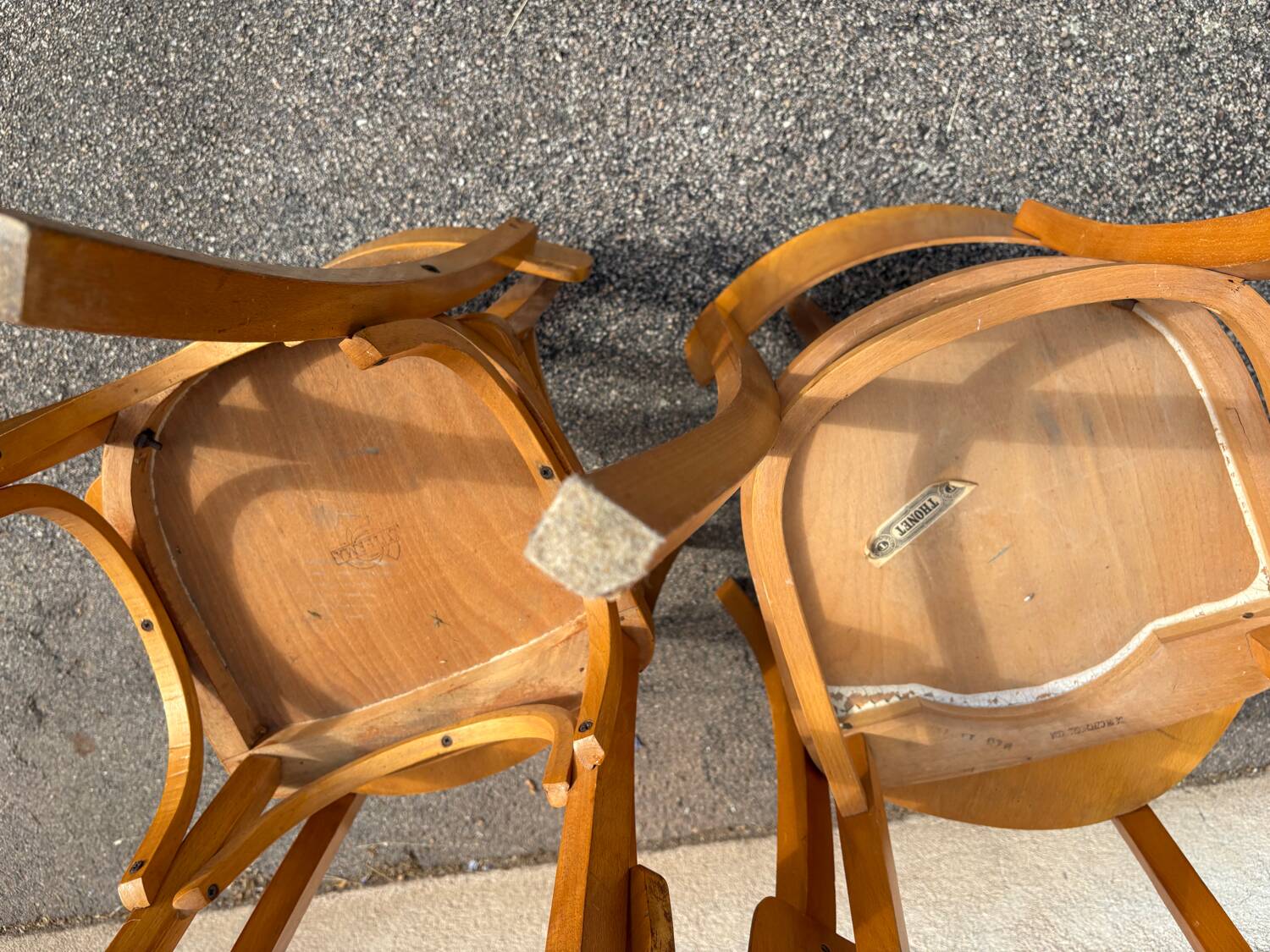 2 duos de chaises bistrot vintage