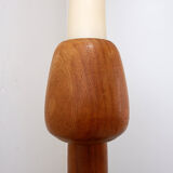 Large vintage turned wooden candlestick - 1960s