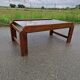 Vintage smoked glass coffee table
