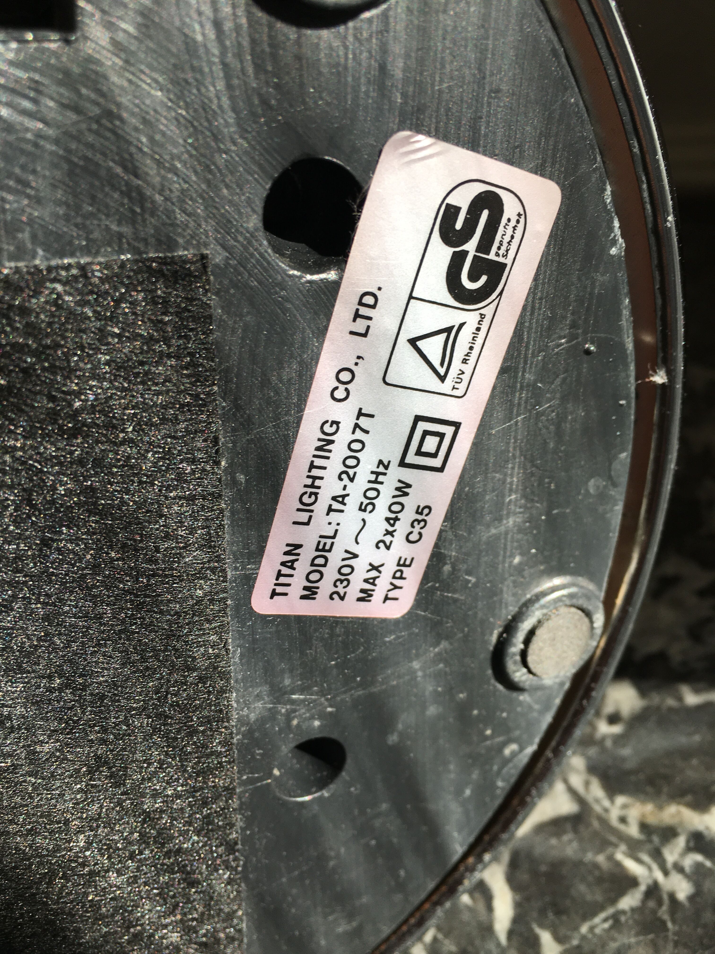 Chrome mushroom lamp 80