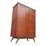 Vintage cabinet from the 50s in solid oak with compass feet