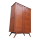 Vintage cabinet from the 50s in solid oak with compass feet