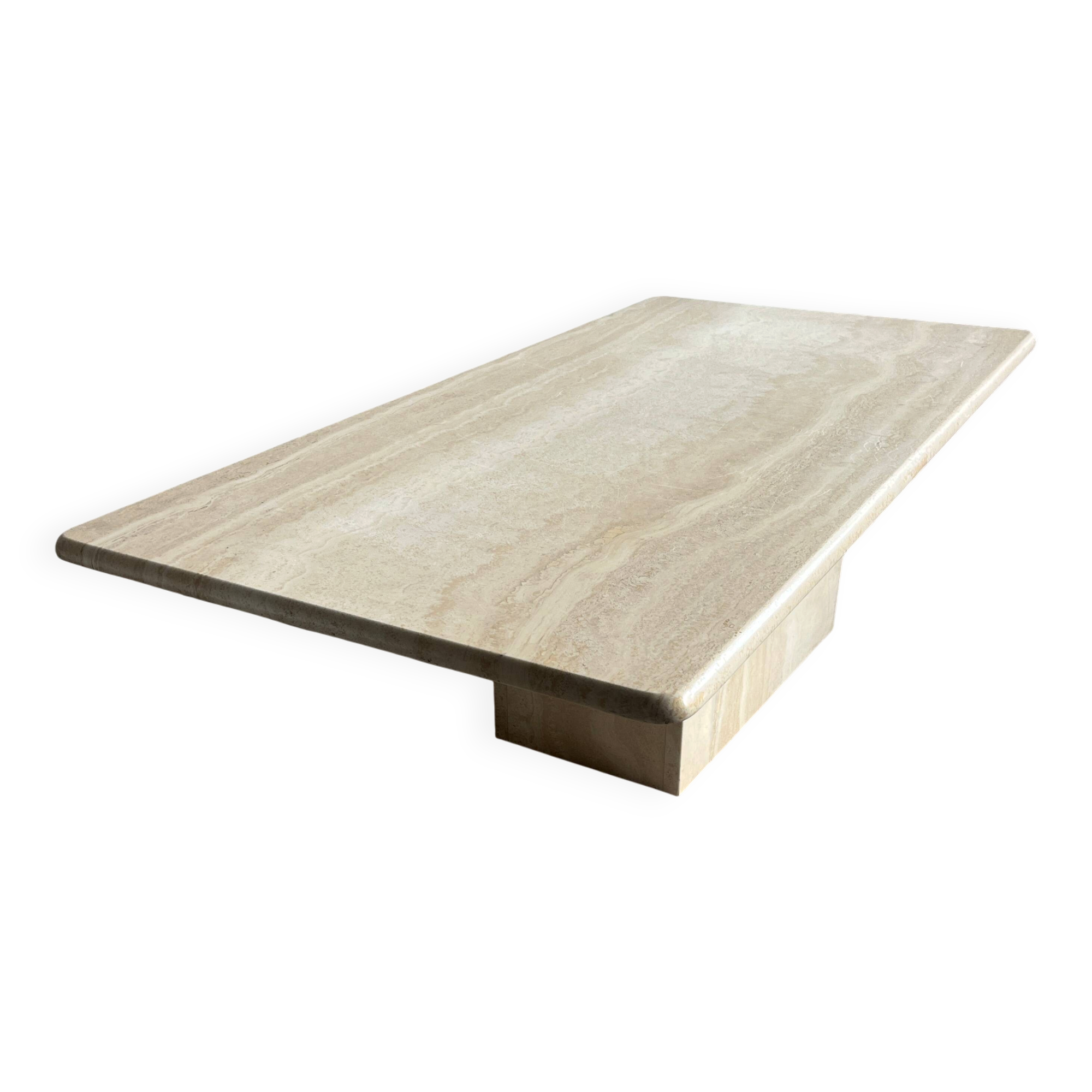 Italian coffee table in travertine – 1970s