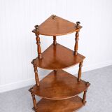 pair of corner wall brackets, Louis-Philippe style, in mahogany.