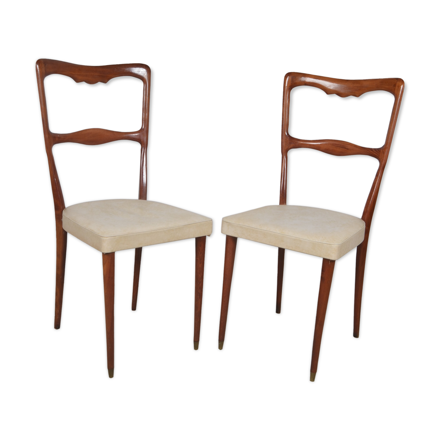 Scandinavian chairs skaï white