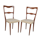 Chaises scandinaves skaï blanc