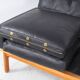 Vintage Black Leather Sofa by Poul M. Volther for Erik Jørgensen, 1960s