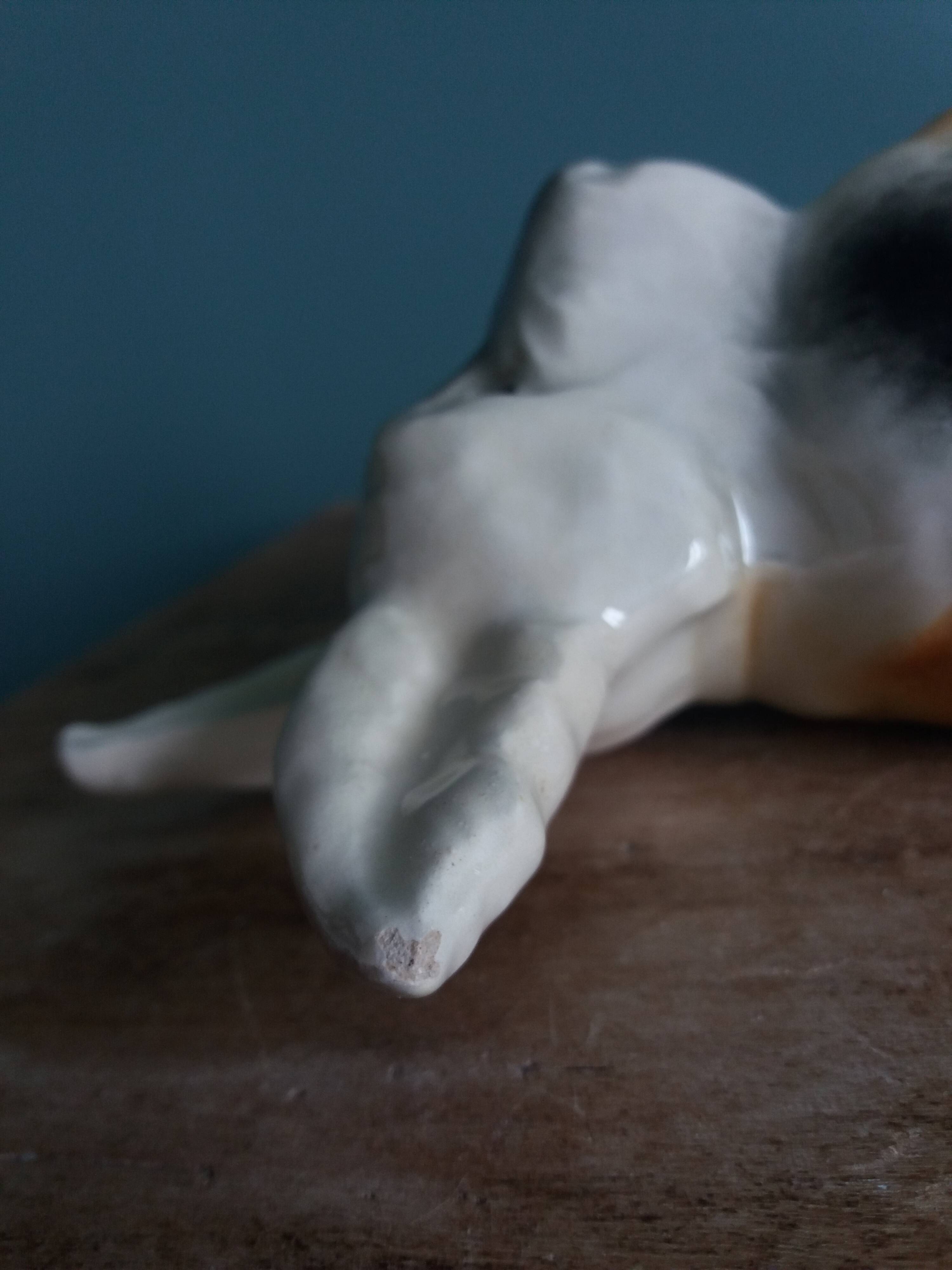 Dog signed Desvres Gabriel Fourmaintraux early 20th century