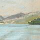 Painting "Mountain Lake", Pastel on paper, framed