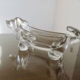 Crystal "dachshund" catchall, 1970