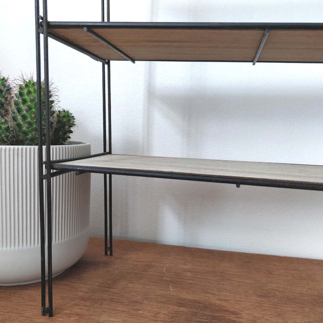 Metal wall thong shelf