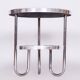 Small Czech Bauhaus Spruce and Chrome Side Table from Kovona, 1930s