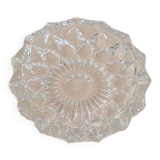 Round ashtray in chiseled glass