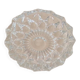 Round ashtray in chiseled glass