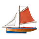 Giraud Sauveur brand half-deep hull basin sailing barque.
