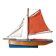 Giraud Sauveur brand half-deep hull basin sailing barque.