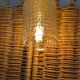 Hammered glass table lamp with vintage style shade