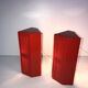 Pair of metal wall lights IKEA type V204 red