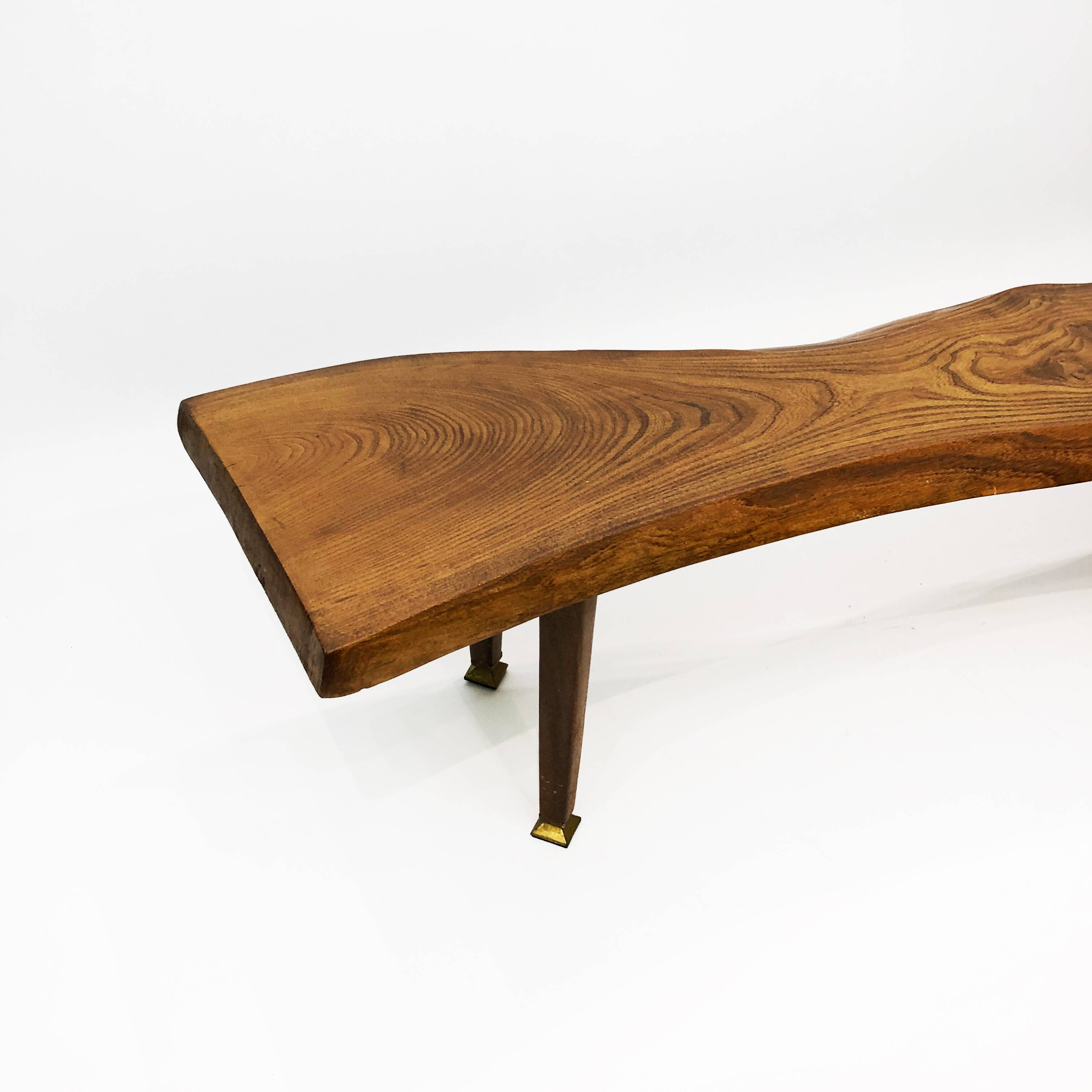 Live Edge Vintage Tree Coffee Table 1960s Wood 1970s