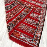 Zemmouri Kilim Rug, Flat Weave Berber Rug, Handmade Moroccan Rug, Home Decor