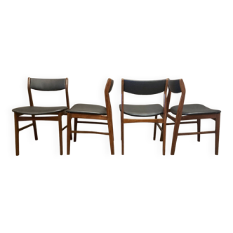 Ensemble de 4 chaises "design scandinave" 1950