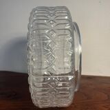 Ceiling light in bubbled chiseled glass with porcelain socket