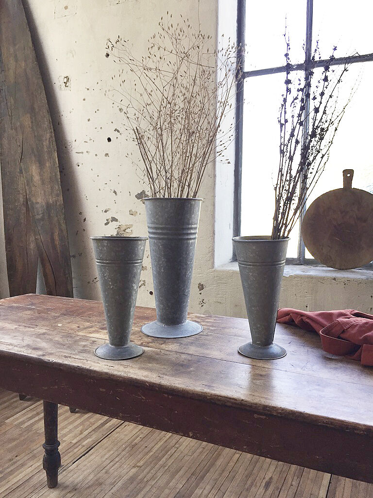 Series 3 vases florists zinc
