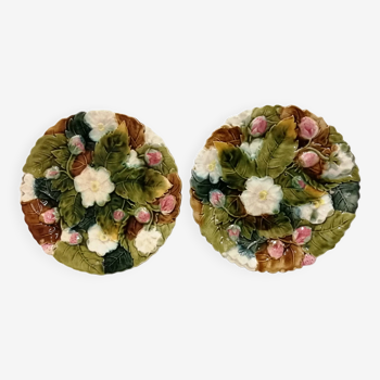 Barbotine Plates Floral Decor