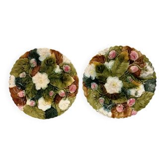 Barbotine Plates Floral Decor