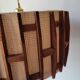 Suspension scandinave en bois et toile de jute