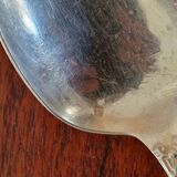 Christofle - Set of 2 dessert spoons, Rubans croisés model - in silver-plated metal