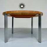 Naver Nissen and Gehl Scandinavian design round table with metal legs and wooden top