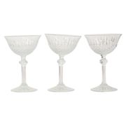 Set of 7 Regency Fidenza Crystal Champagne Glasses