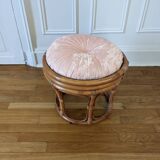 Rattan pouf